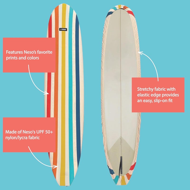 Neso Surfboard Cover (Board Sock or Bag) – Stretch Lycra-Nylon, Non-Absorbent, Keeps Sand & Wax Contained - Image 1